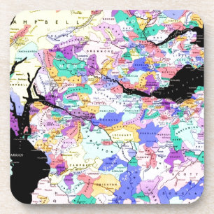 Dessous-de-verre Photo écossaise de clans de carte de l'Ecosse