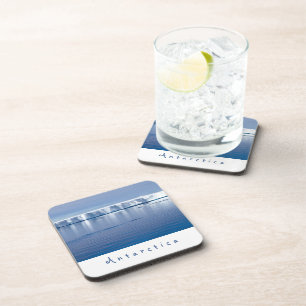 Dessous-de-verre Photo paysage de l'iceberg Antarctique avec texte 