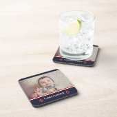 Dessous-de-verre Photo Personnalisée Marine Marine Bleu Rouge Blanc (Côté Droit)