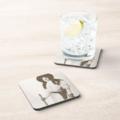 Dessous-de-verre Photo Portrait d'une fille qui tient un fusil, c19 (Côté Droit)