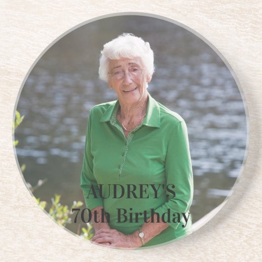 Dessous de verre photo pour 70e anniversaire (Devant)