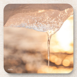 Dessous-de-verre photo soleil au travers de la glace