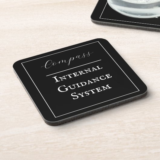 Dessous-de-verre Phrase "Compas - Système de guidage interne" (Côté gauche)