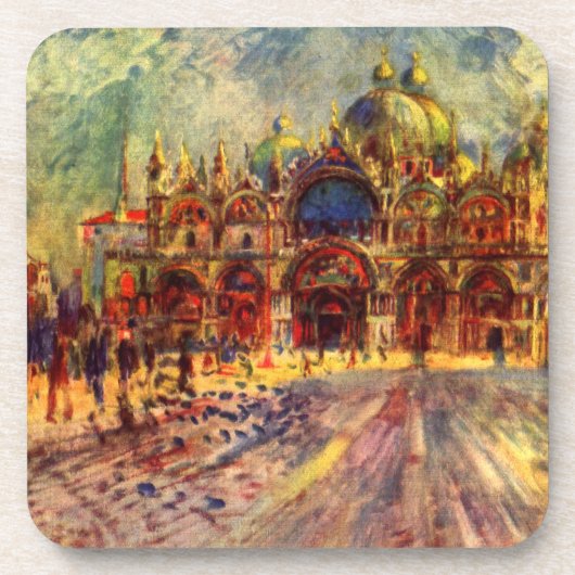 Dessous-de-verre Piazza San Marco, Venise par Pierre Renoir (Devant)