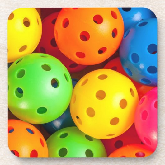 Dessous-de-verre Pickleball coloré (Devant)