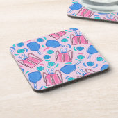 Dessous-de-verre Pickleball Paddles et boules Pink Preppy (Côté gauche)