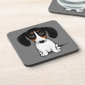 Dessous-de-verre Piebald Dachshund Cute Puppy Dog (Côté gauche)