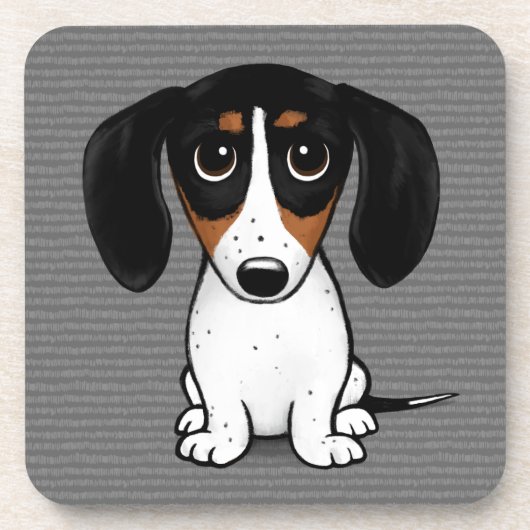 Dessous-de-verre Piebald Dachshund Cute Puppy Dog (Devant)