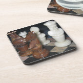 Dessous-de-verre Pièces d'échecs en marbre (Côté gauche)