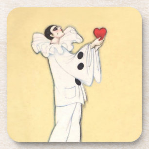 Dessous-de-verre Pierrot au cœur rouge de Sophia Chiostri