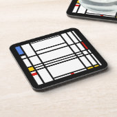 Dessous-de-verre Piet Mondrian, Composition 10 (Côté gauche)