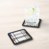Dessous-de-verre Piet Mondrian, Composition 10 (Côté Droit)