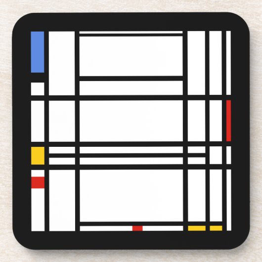 Dessous-de-verre Piet Mondrian, Composition 10 (Devant)