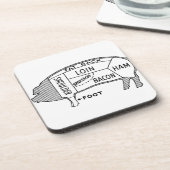 Dessous-de-verre Pig de graphique à boucher (Côté gauche)