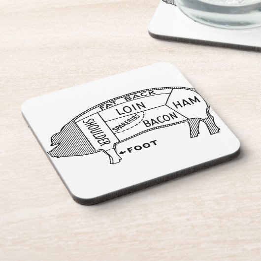 Dessous-de-verre Pig de graphique à boucher (Côté gauche)