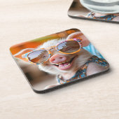 Dessous-de-verre Piggy beach time (Côté gauche)