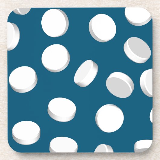 Dessous-de-verre pilules bleues (Devant)