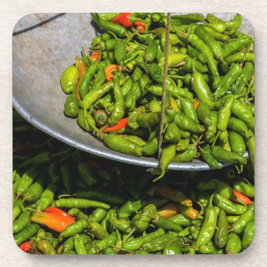 Dessous-de-verre Piments en vente au marché (Devant)
