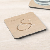 Dessous-de-verre Pin clair Mariage papier Beverage Coaster (Côté gauche)