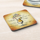 Dessous-de-verre Pina Colada Drink Recette Stylish & tendance (Côté gauche)