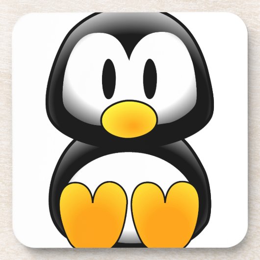 Dessous-de-verre Pingouin de dessin pour bébé mignon (Devant)