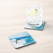 Dessous-de-verre Pingouin doux, Pygoscelis Papouasie, sauter (Côté Droit)