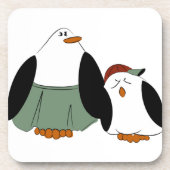 Dessous-de-verre Pingouins en caricature mignons (Devant)