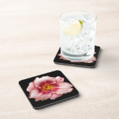 Dessous-de-verre Pink Daylily Bloom sur Black Floral (Côté Droit)