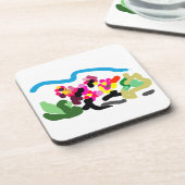 Dessous-de-verre Pink flamingos dance joy (Côté gauche)