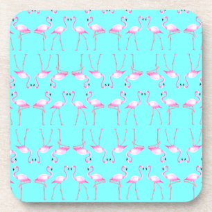 Dessous-de-verre Pink flamingos Turqouise Summer Beach