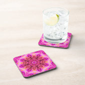 Dessous-de-verre Pink Girly Delight Mandala Art : Set Six (Côté Droit)