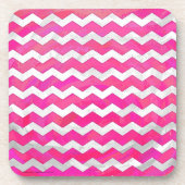 Dessous-de-verre Pink Passion Chevron Motif (Devant)
