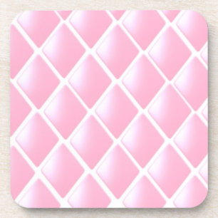 Dessous-de-verre Pink Quilted Diamond Pattern