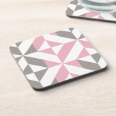 Dessous-de-verre Pink Raspberry and Silver Geometric ZigZag (Côté gauche)