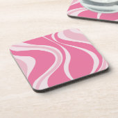 Dessous-de-verre Pink Waves Square Coaster (Côté gauche)
