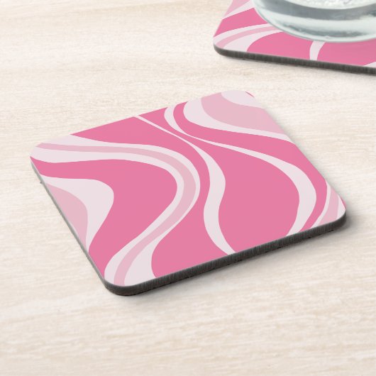 Dessous-de-verre Pink Waves Square Coaster (Côté gauche)