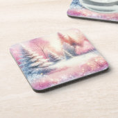 Dessous-de-verre Pink Winter Wonderland Noël (Côté gauche)