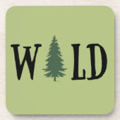 Dessous-de-verre Pins dans la forêt sauvage (Devant)