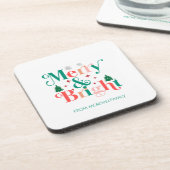 Dessous-de-verre Pins De Neige Joyeux Et Lumineux (Côté gauche)