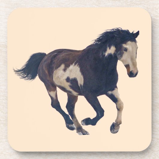 Dessous-de-verre Pinto American Paint Horse Wild Galloping (Devant)
