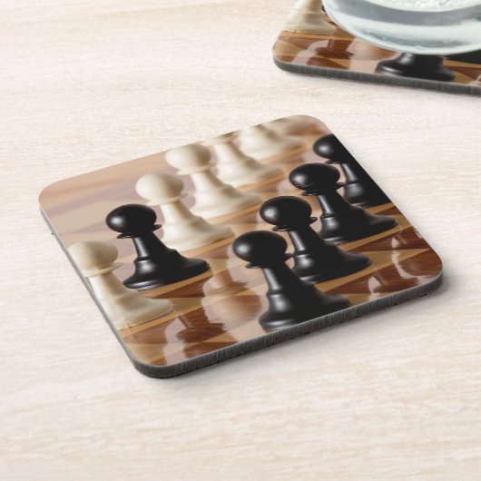 Dessous-de-verre Pions sur le tableau d'échecs (Côté gauche)