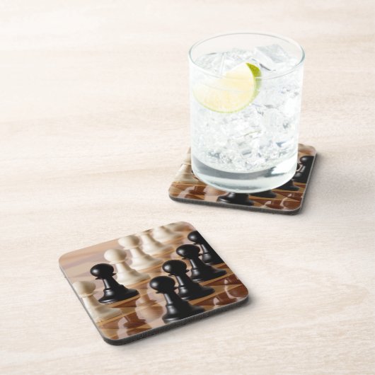 Dessous-de-verre Pions sur le tableau d'échecs (Côté Droit)