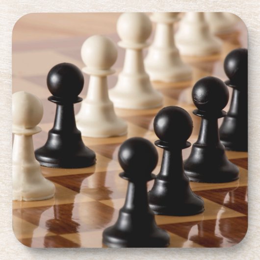 Dessous-de-verre Pions sur le tableau d'échecs (Devant)