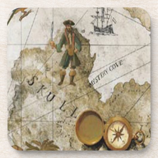 Dessous de verre Pirate Map (Devant)