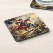 Dessous-de-verre Pirate Père Noël (Côté gauche)