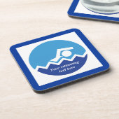 Dessous-de-verre Pismming venin, swimmer on blue circle custom (Côté gauche)