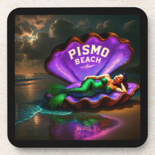 DESSOUS-DE-VERRE PISMO BEACH MERMAID. SÉRIE 1 NUMÉRO 6.
