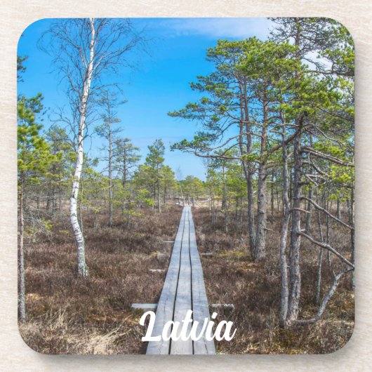 Dessous-de-verre Piste en bois au-dessus du marais (Devant)