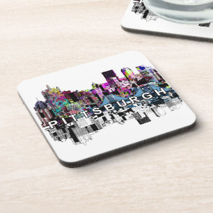 Dessous-de-verre Pittsburgh en graffiti Beverage Coaster