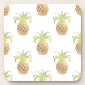 Dessous-de-verre PixDezines Faux Ananas Dorés/Fond DIY (Devant)